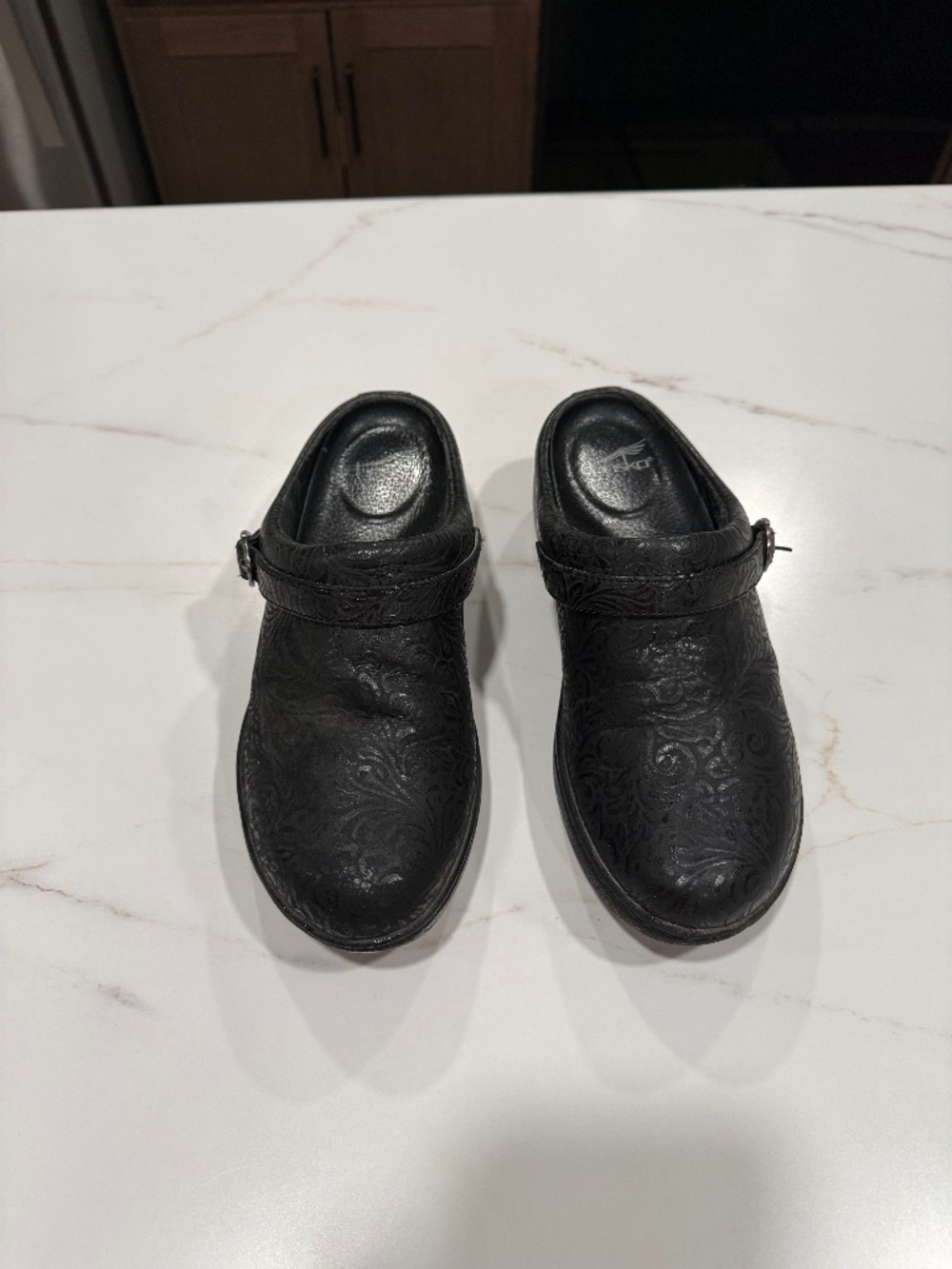 DANSKO “Allison” 7402360200 black tool, leather clog shoes